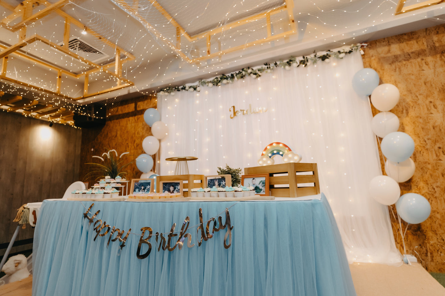 White Tulle Curtain Backdrop