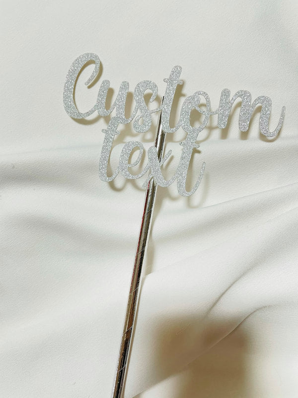 Glitter Cake Topper