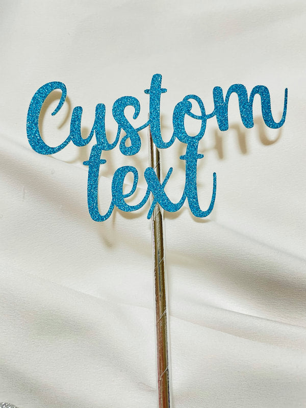 Glitter Cake Topper