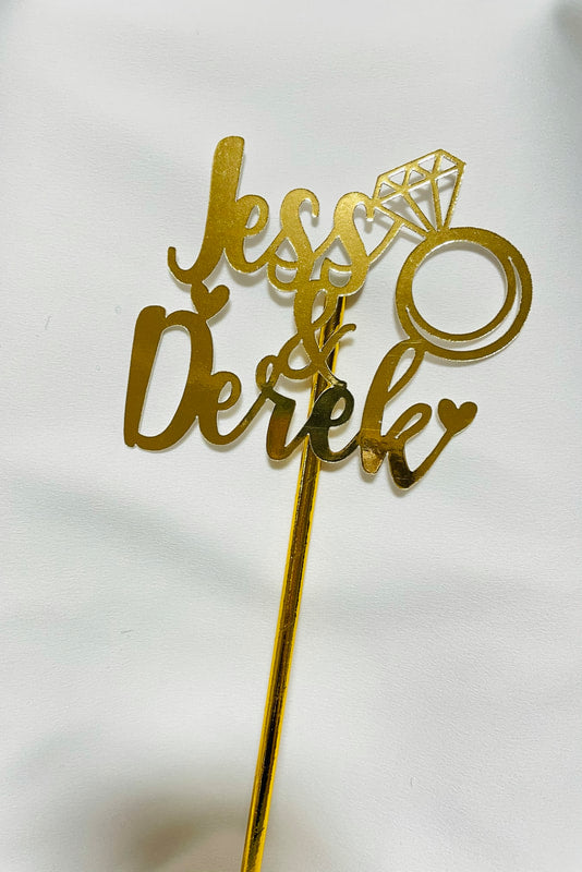 Premium Chrome Cake Topper