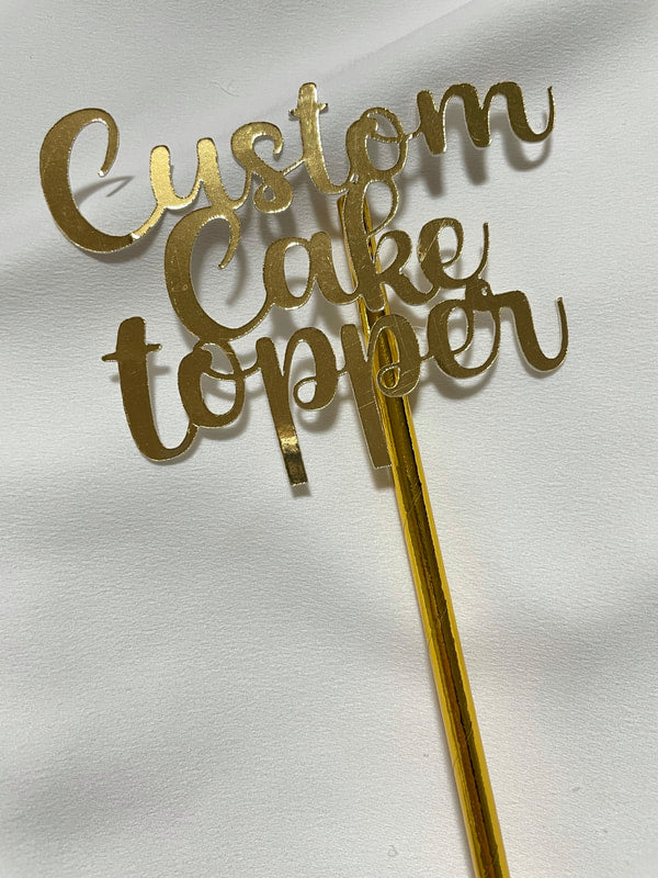 Premium Chrome Cake Topper