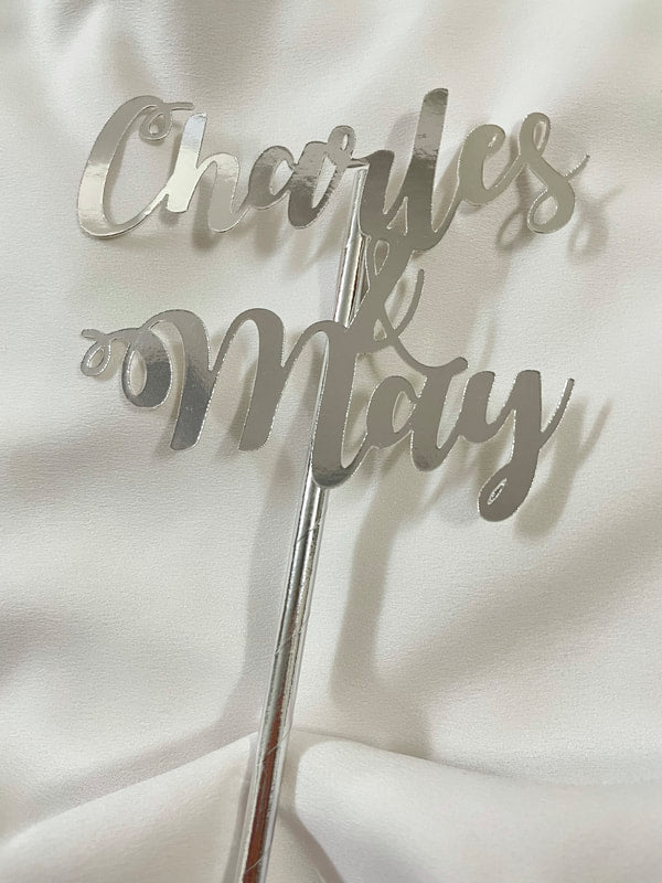 Premium Chrome Cake Topper