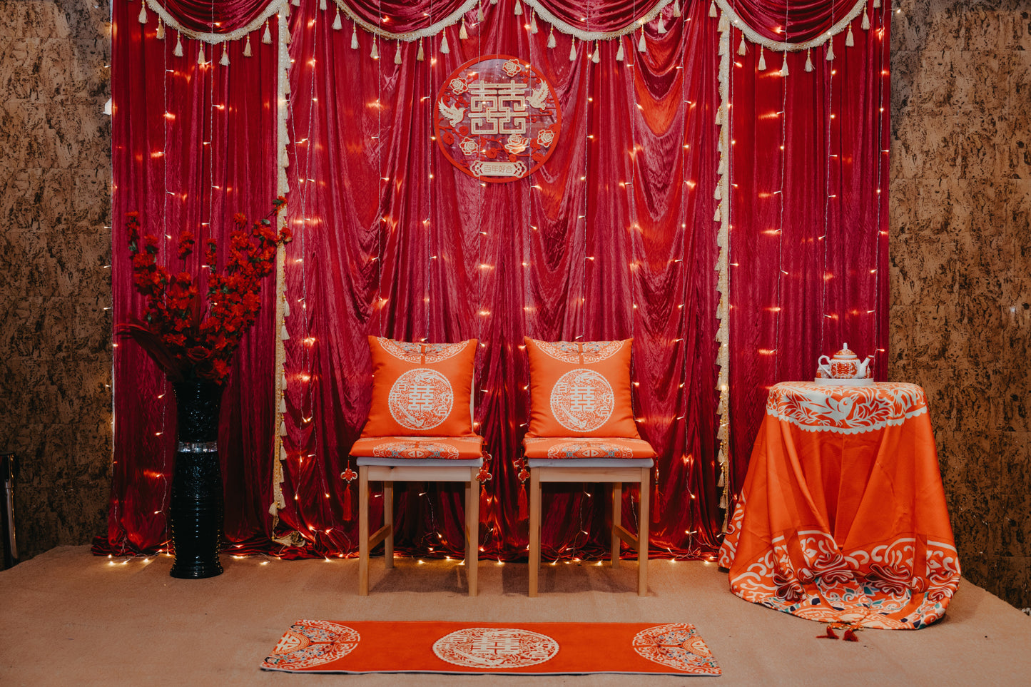 Oriental Red Tea Ceremony Set
