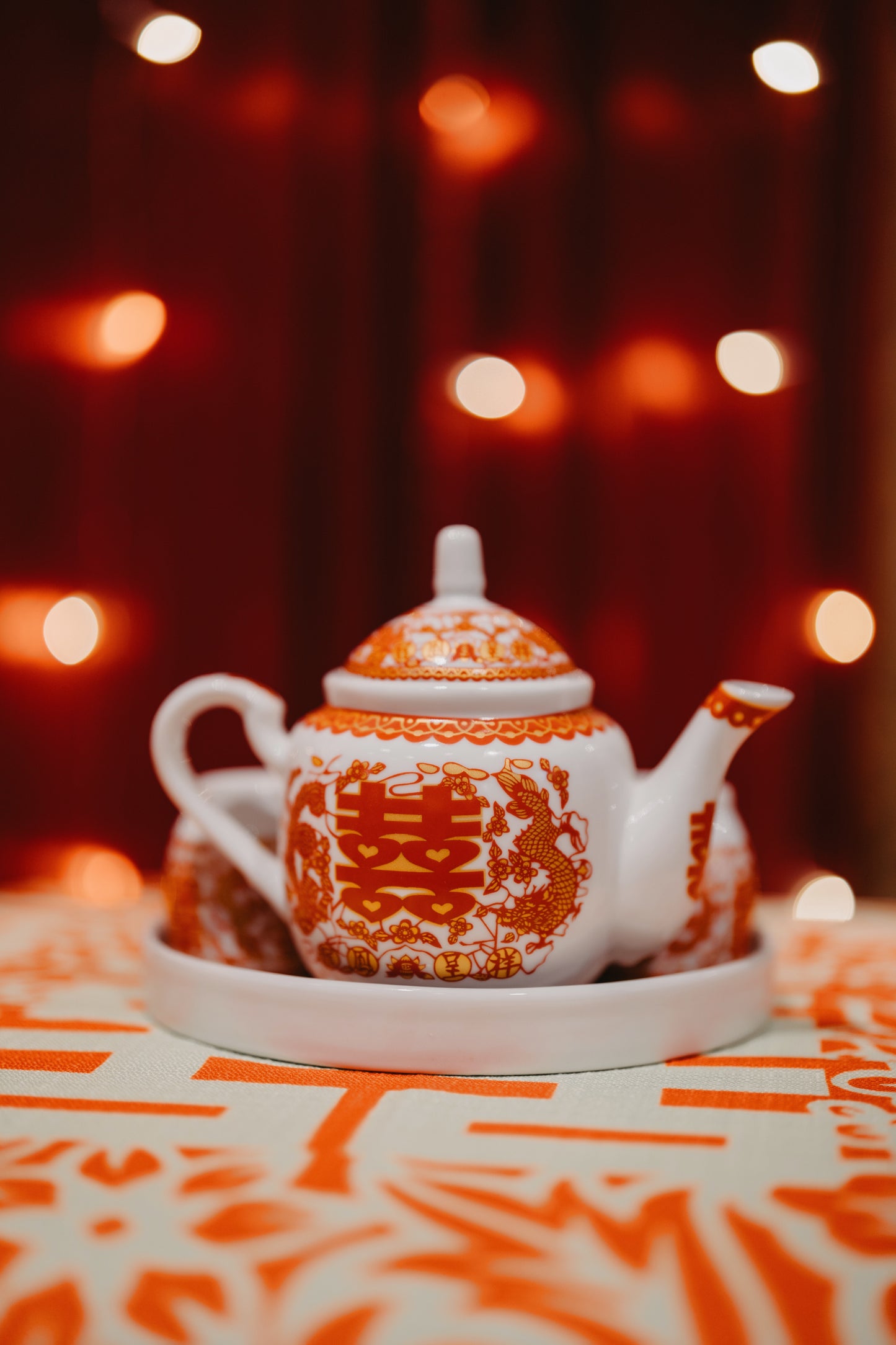 Oriental Red Tea Ceremony Set