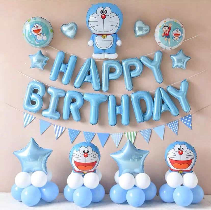Doraemon Balloon Backdrop