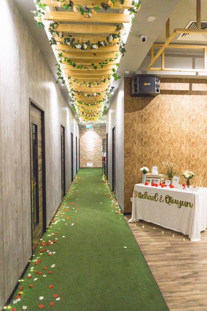 Floral Veins Aisle Decoration