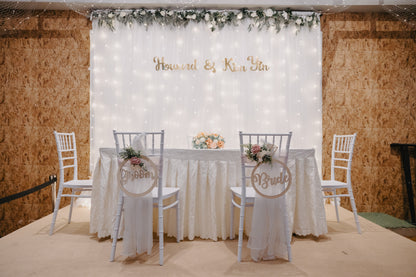 White Floral Solemnisation Table