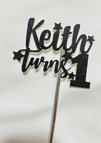 Glitter Cake Topper