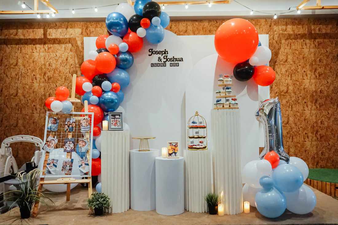 Foam Board Arches with Balloon Garland