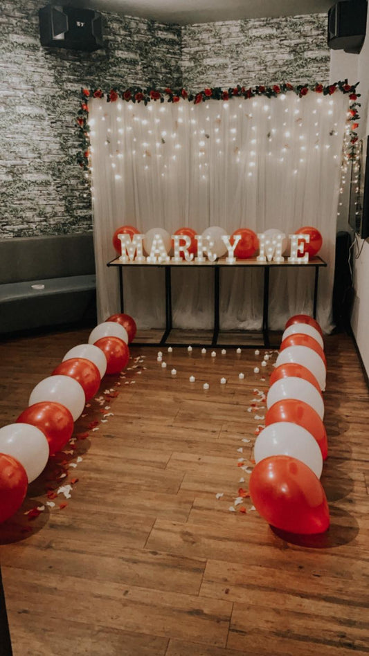 Simple Balloon Aisle Proposal Set