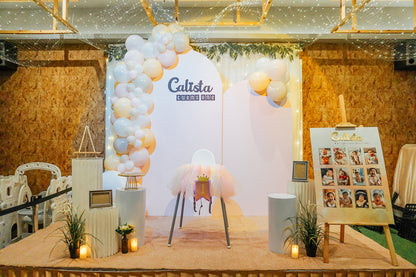 Foam Board Arches with Balloon Garland