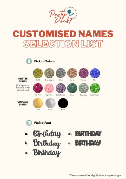 Glitter Cake Topper