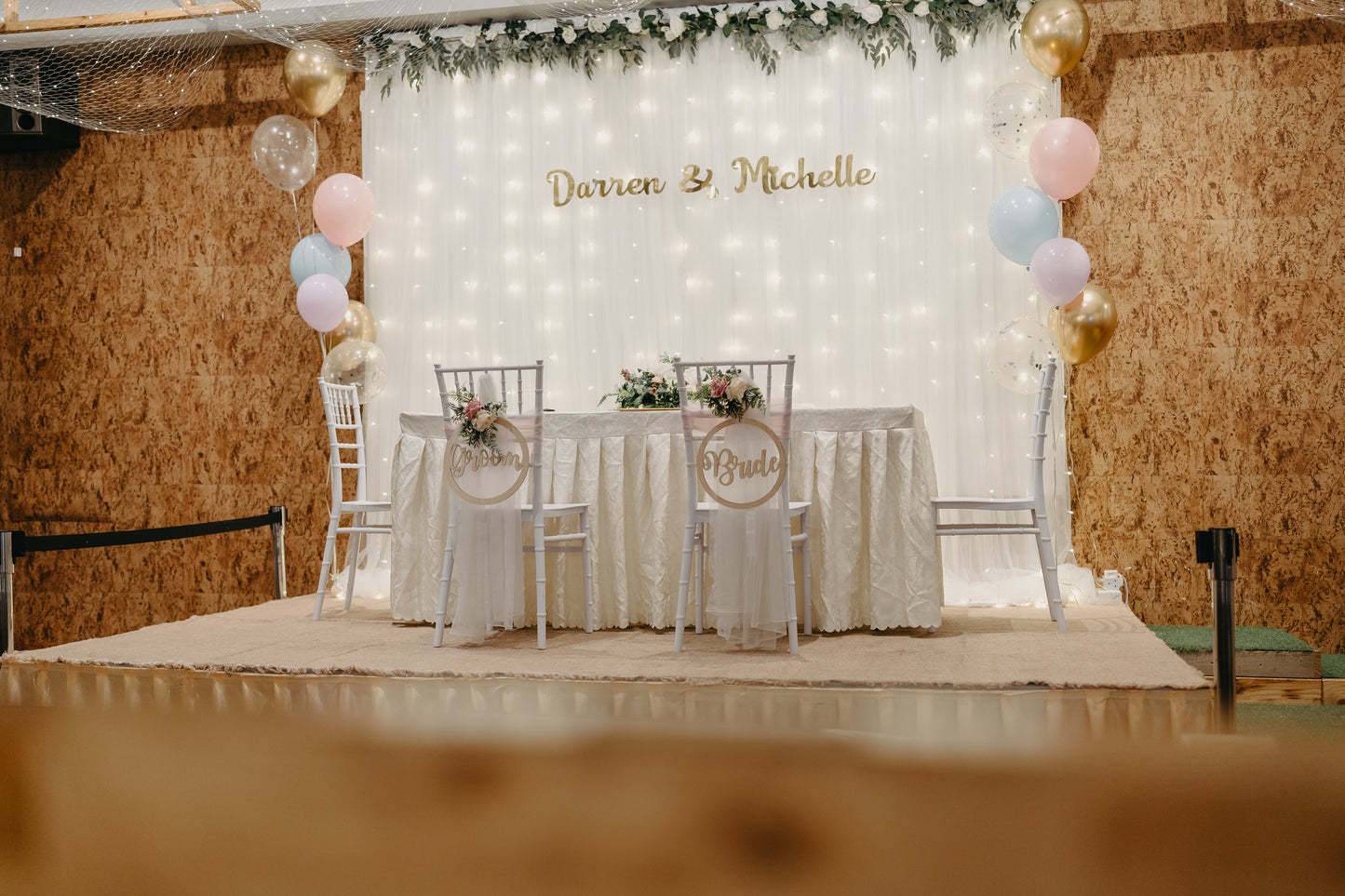 White Floral Solemnisation Table