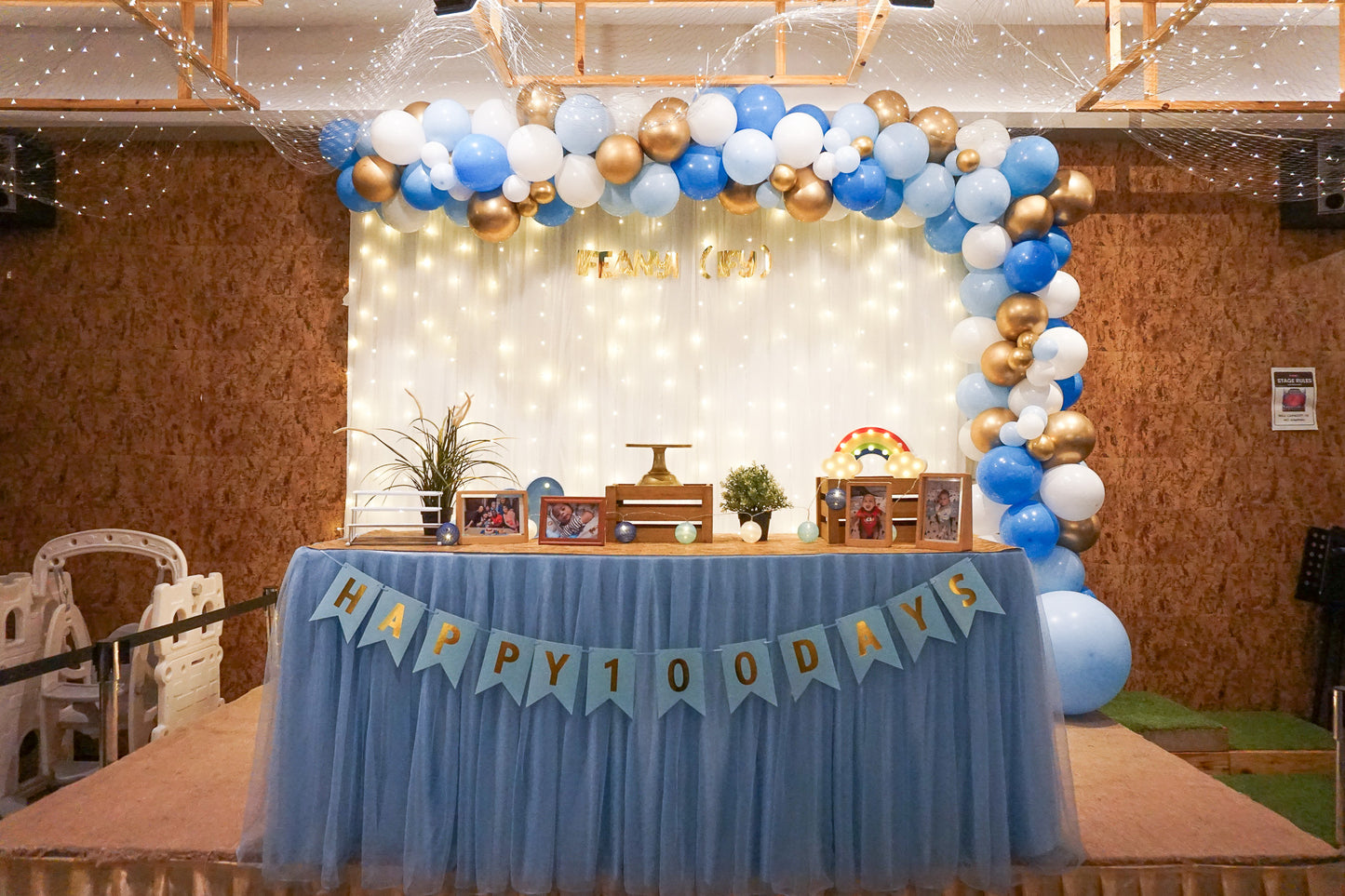 L-shape Balloon Garland Backdrop