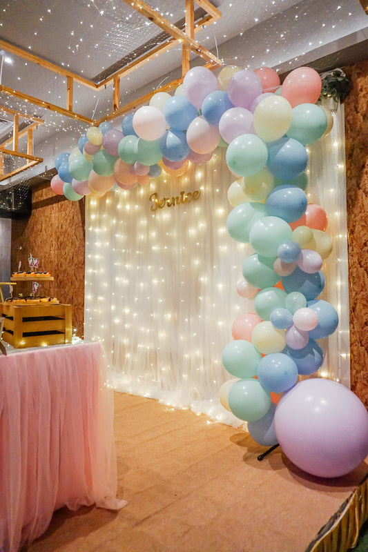 L-shape Balloon Garland Backdrop