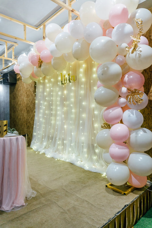 L-shape Balloon Garland Backdrop